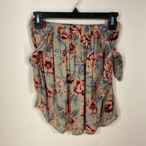 American Eagle Floral off the shoulder shirt, Size S - Picture 2 of 7